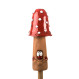 Grande bougie de jardin champignon & fiche végétale avec chapeau coloré
