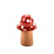 Plug de jardin aux champignons de taille moyenne avec chapeau coloré | Décoration en céramique