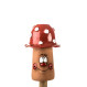 Petit bouchon de champignon avec chapeau coloré | Décoration en céramique