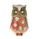 Tirelire hibou avec fleurs I