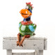 Bougies de jardin et tabouret de bord Papagei décor céramique assis