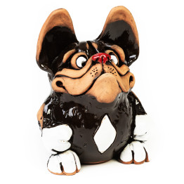 ▸Garden plug French bulldog | keramikdeko.de