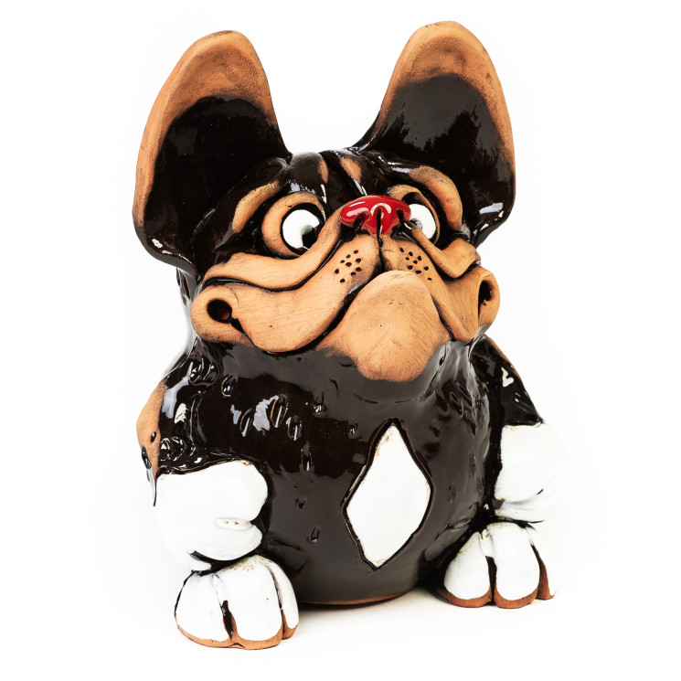 ▸Garden plug French bulldog | keramikdeko.de