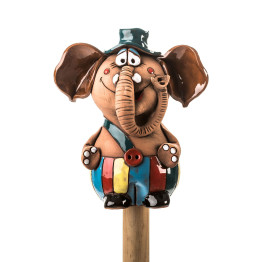 Plug et décoration éléphant avec chapeau