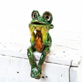 Plug pour jardin Grenouille avec cravate - Ceramicdeko.de