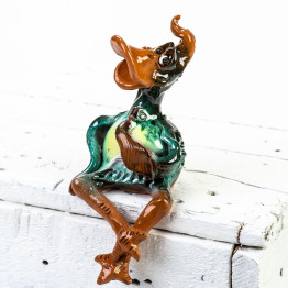 Plug de jardin en céramique - Erpel avec cravate - keramikdeko.de