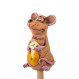 Mouse en céramique avec fromage - ceramicdeko.de
