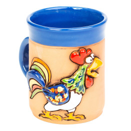 Coupe en céramique bleue avec une bite