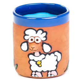 Tasse en céramique mouton blanc