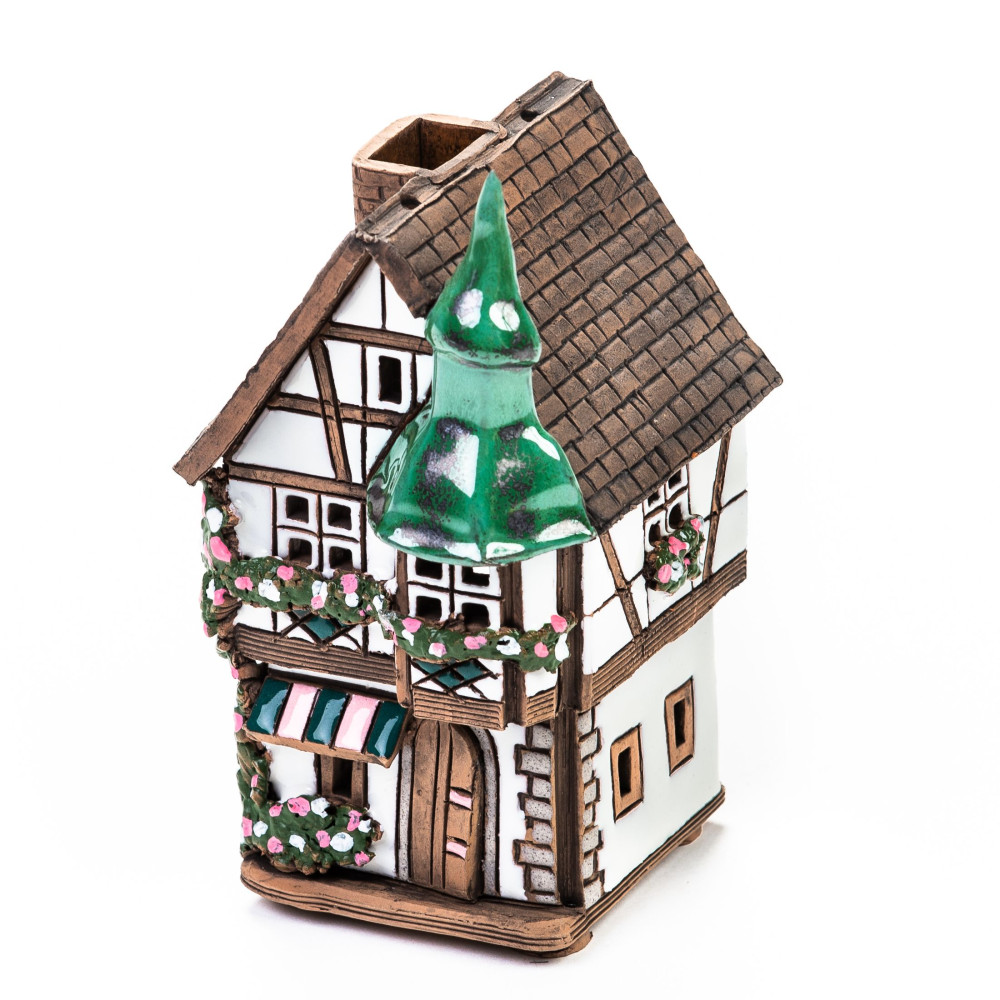 Teelichthaus Nr. 6 - Weiß. Teelichthalter, Duftstövchen und Räucherhaus Teelichthaus Nr. 6 - Weiß. Teelichthalter, Duftstövchen und Räucherhaus