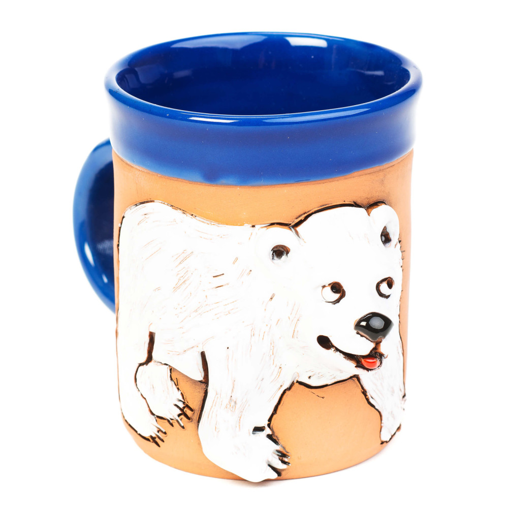 Coupe céramique 3D - Bleu avec ours polaire - keramikdeko.de Coupe céramique 3D - Bleu avec ours polaire - keramikdeko.de