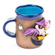 3D Ceramic Cup - Owl on Moon - keramikdeko.de