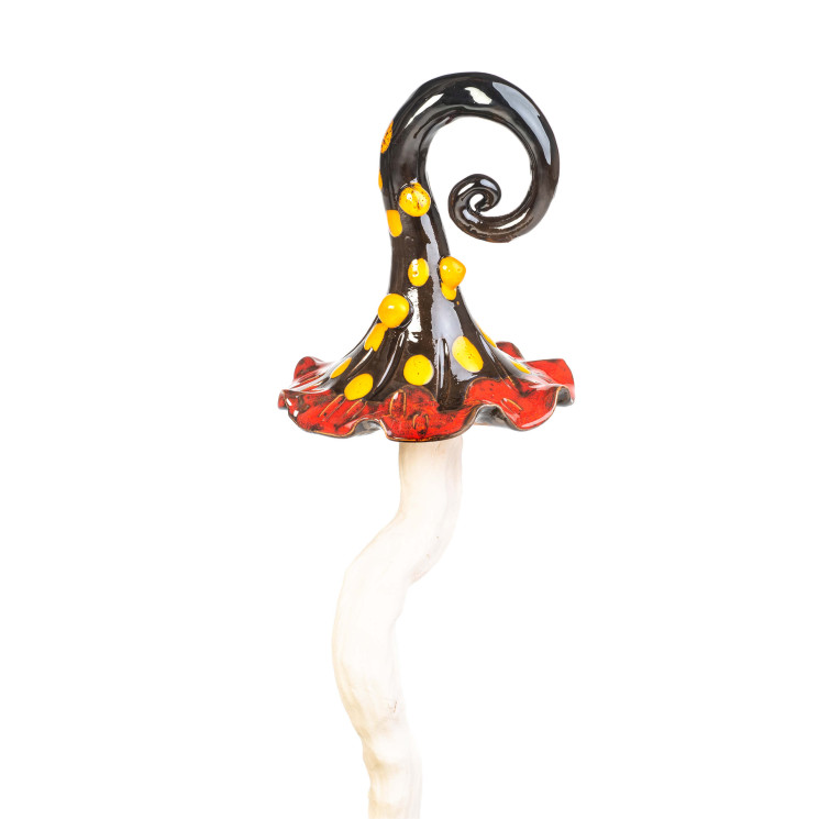Champignon céramique décoratif avec tige fine en div. Couleurs