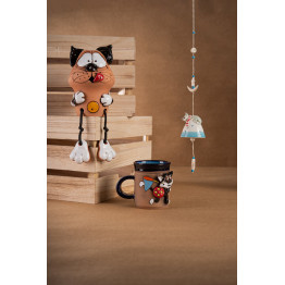 Série 3 Kit Cat: Glöckchen, 3D-Motiv-Becher und Gartenplug