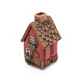 Mini-maison d'encens | blanc/rouge/vert