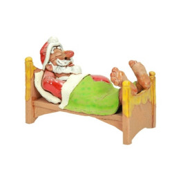 Le Père Noël au lit | Fumeur d'encens pour cônes d'encens