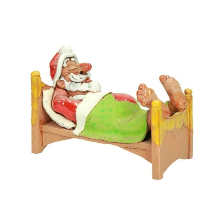 Le Père Noël au lit | Fumeur d'encens pour cônes d'encens