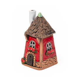 ▷ Maison de Tealight No. 64/65 en céramique | Acheter rouge et blanc