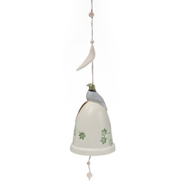 ▷ cloche en céramique avec pigeon | Acheter le vent fait main