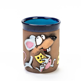 Coupe céramique 3D - Mouse avec fromage - ceramicdeko.de