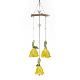 ▷ Ceramic Windspot 3 Blossom Bells | Fleur Hängeko