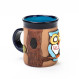 Coupe céramique 3D - owl sur branche - keramikdeko.de