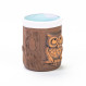 Coupe céramique 3D - owl sur branche - keramikdeko.de