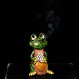 ▸Räuchermänchen + Dekofigur | Blumenfrosch | keramikdeko.de