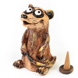 ▸Räucherfigur + Dekofigur | Erdmänchen klein | keramikdeko.de