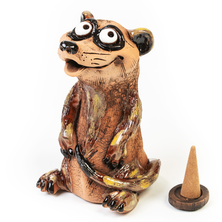 ▸Räucherfigur + Dekofigur | Erdmänchen klein | keramikdeko.de