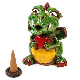 ▸Räuchermänchen + Décofigure | Dragon + Heart | Ceramicdeko.de