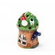 Tealight House avec une chouette sur le toit vert - Taille M