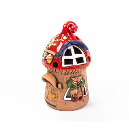Tealight House pour Noël avec un hibou - Taille M