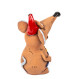 Mouse en céramique avec chapeau de Noël