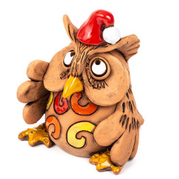 Eulenfigur Céramique avec des ornements