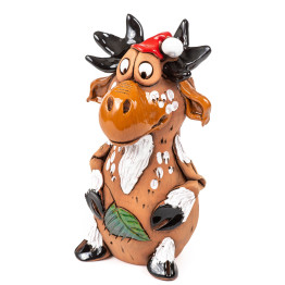 Statue en céramique avec bouchon de Noël