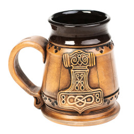 Crug en céramique 0,5l Thors Hammer | CeramicDeko.de