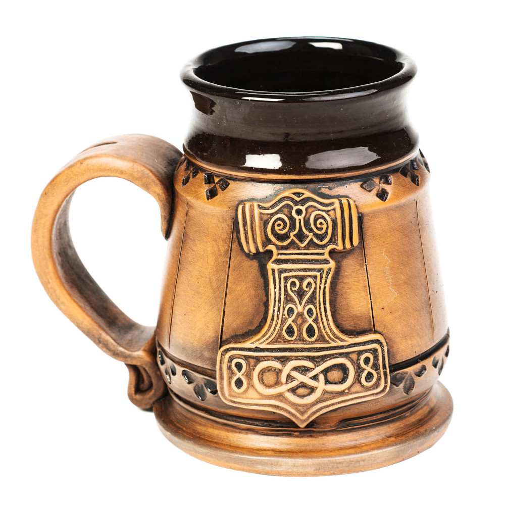 Crug en céramique 0,5l Thors Hammer | CeramicDeko.de Crug en céramique 0,5l Thors Hammer | CeramicDeko.de