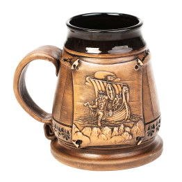Ceramic Crug 0.3l Viking Warship | CeramicDeko.de