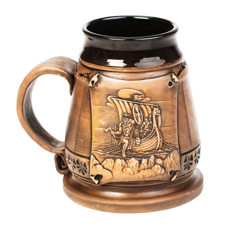 Ceramic Crug 0.3l Viking Warship | CeramicDeko.de