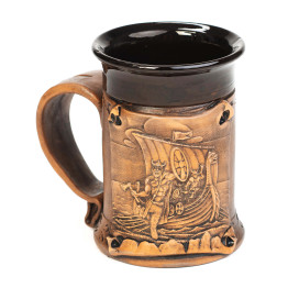 Céramique Mug Viking Warship avec poignée 0.250l | CeramicDeko