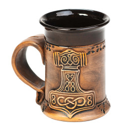 Céramique Mug Thors Hammer avec poignée 0.250l | CeramicDeko