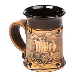 Mug en céramique Viking Ship with handle 0.250l | CeramicDeko