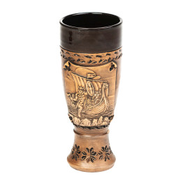 Grande tasse en céramique avec motif de vaisseau Viking | CeramicDeko.de