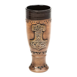 Grande tasse en céramique avec motif de vaisseau Viking | CeramicDeko.de