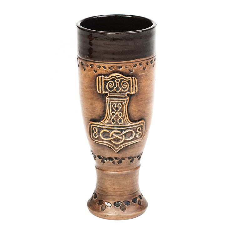 Grande tasse en céramique avec motif de vaisseau Viking | CeramicDeko.de