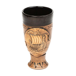 Petite tasse en céramique avec motif bateau Viking | CeramicDeko.de