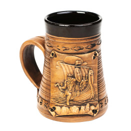 Mug en céramique 0,5l| Winkinger Fighting Ship | CeramicDeko.de