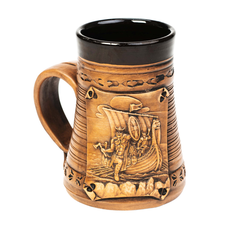Mug en céramique 0,5l| Winkinger Fighting Ship | CeramicDeko.de