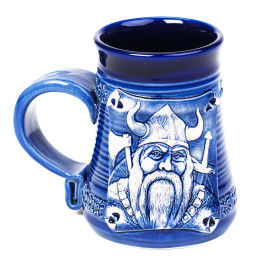 Mug bleu 0.3l | Moteur de Winking | CeramicDeko.de